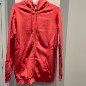 Salmon pink TNA zip up sweater
